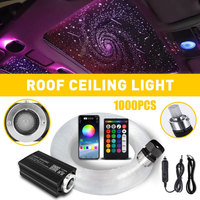 High power flashing starry sky car star ceiling light RGBW fiber optic intelligent APP Bluetooth car roof star indoor atmosphere