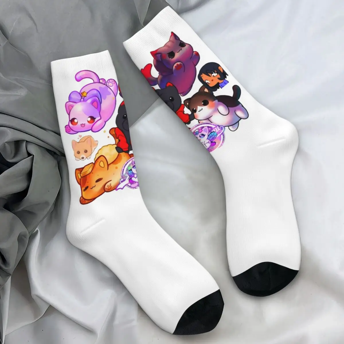 Couple Socks Aphmau Meow Plushies Anime Cats Stockings Winter Gothic High Quality Socks Custom Outdoor Anti Slip Socks