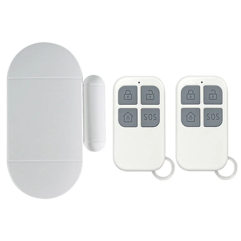 Hot-Tuya Wireless Smart Door Window Sensor Alarm Remote Control Operation Burglar Alarm For Home Door Window Dual Remote