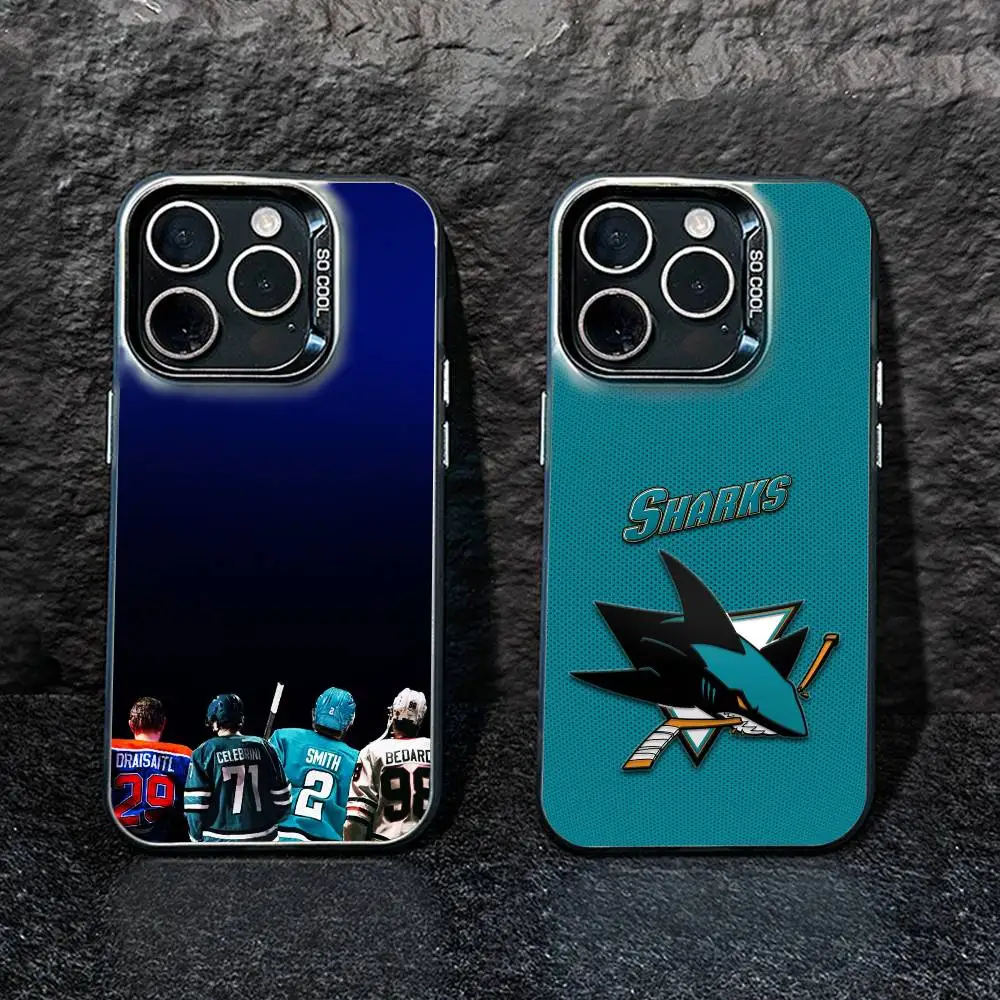 

Macklin Celebrini San Jose Sharks Phone Case For iPhone 17,16,15,14,13,12,Pro MAX Black Matte Shockproof Cover