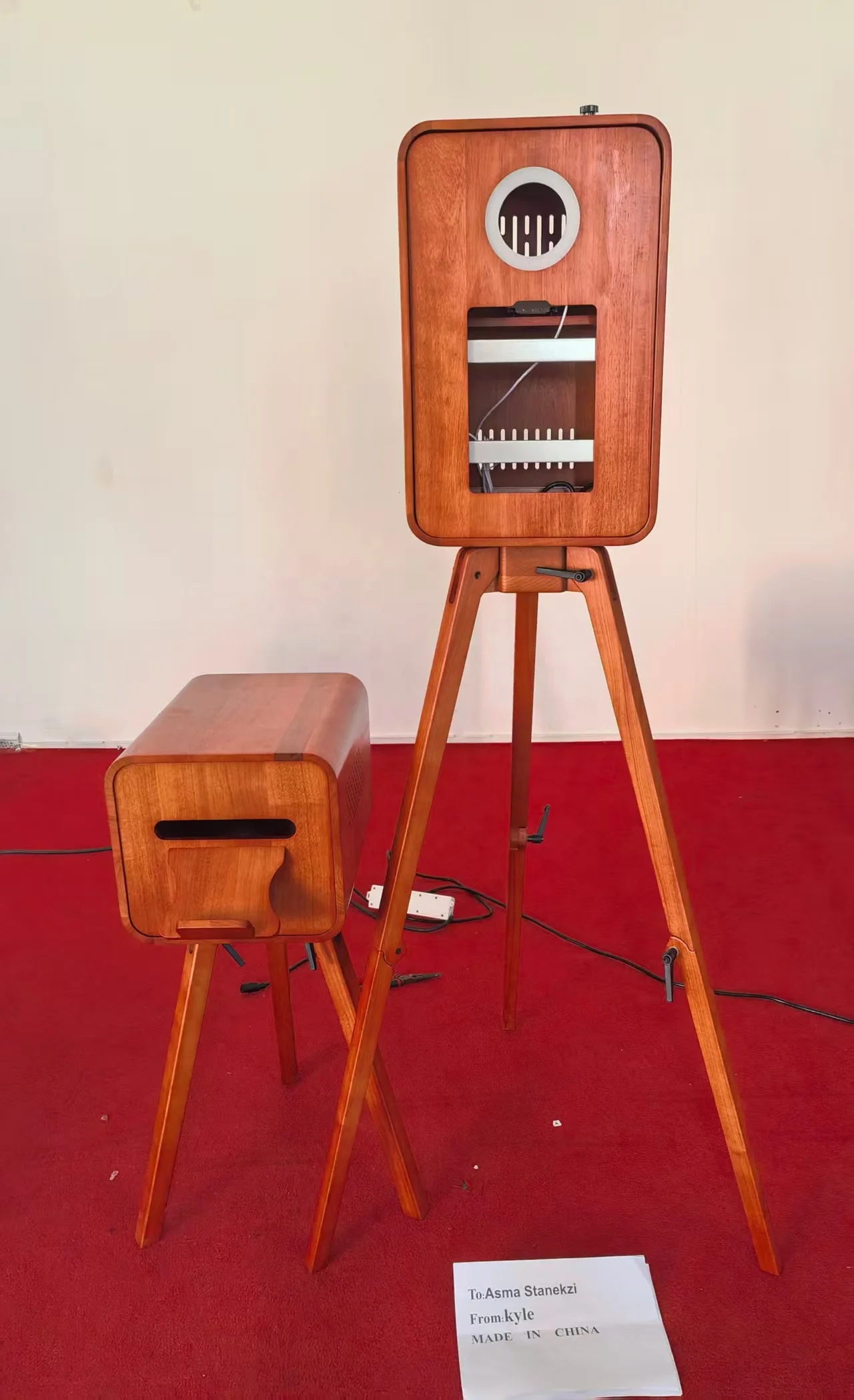 DSLR Wooden iPad Photo Booth for 12.9 10.9 iPad Photobooth for Parties & Events