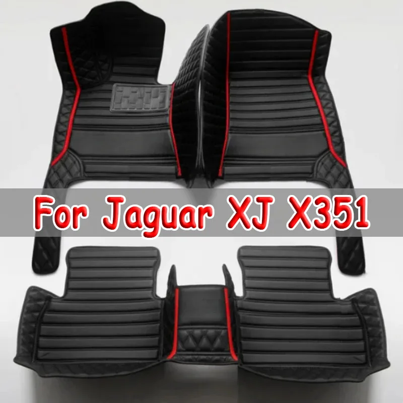 

Car Floor Mats For Jaguar XJ X351 2010~2019 5seat Durable Leather Mat Anti Dirty Pads Carpet Auto Interior Parts Car Accessories