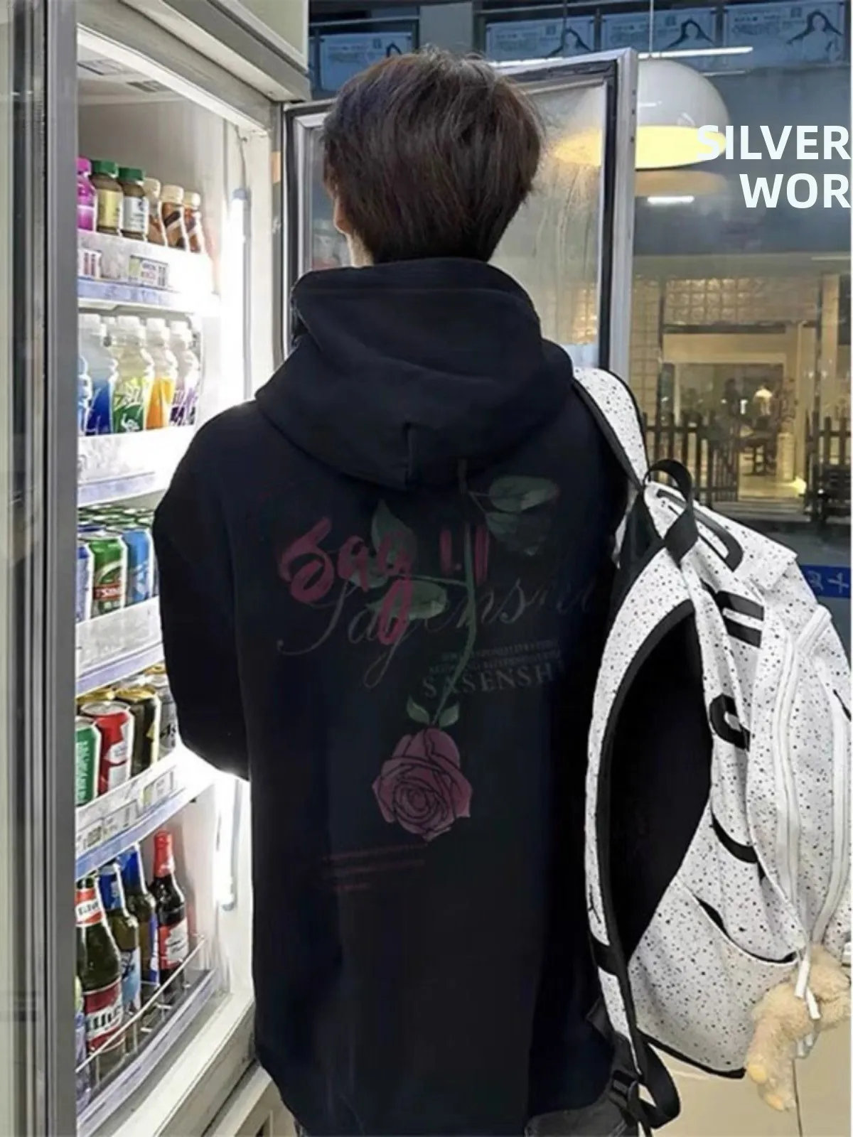 

Hiphop Hoodie Men's Fce Lined Thiened Autumn Winter American Sle Printed Sweatirt Trendy Brand Couple Outerwear
