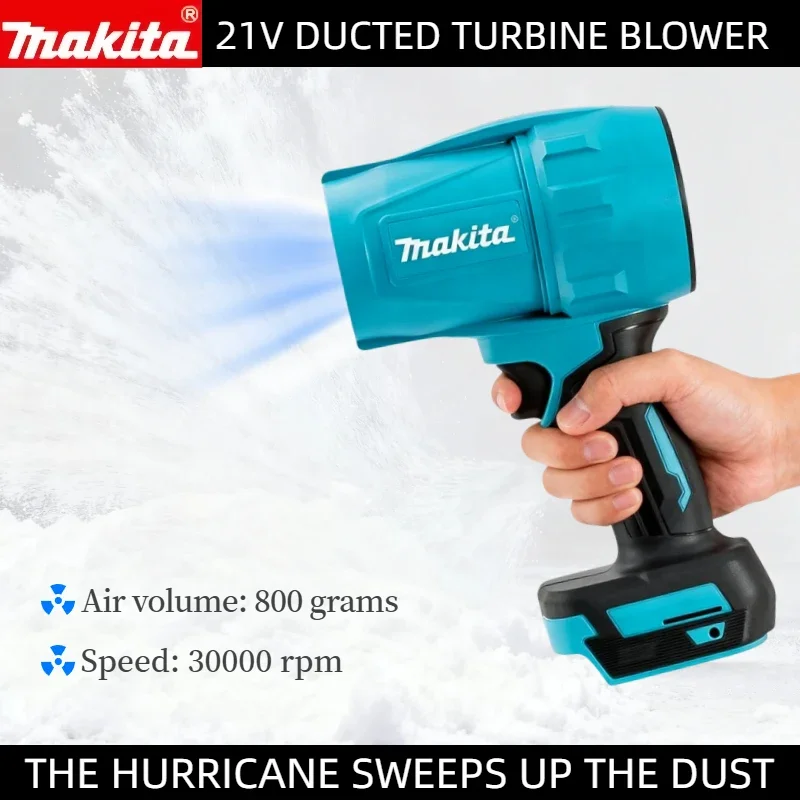 

Мощный турбовентилятор Makita 30000 об/мин, 18В, электрический воздуходув, турбонаддув, перезаряжаемый инструмент для чистки автомобилей