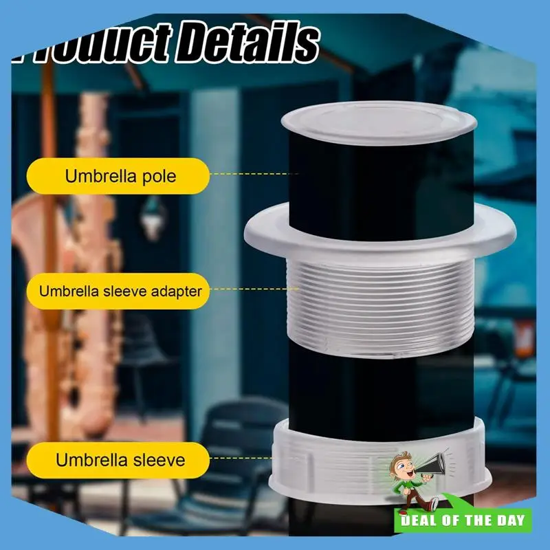 24-Hour Delivery Patio Table Umbrella Insert, Clear Thickened Parasol Hole Ring Plug And Cap Set For Outdoor Garden Pool Picnic