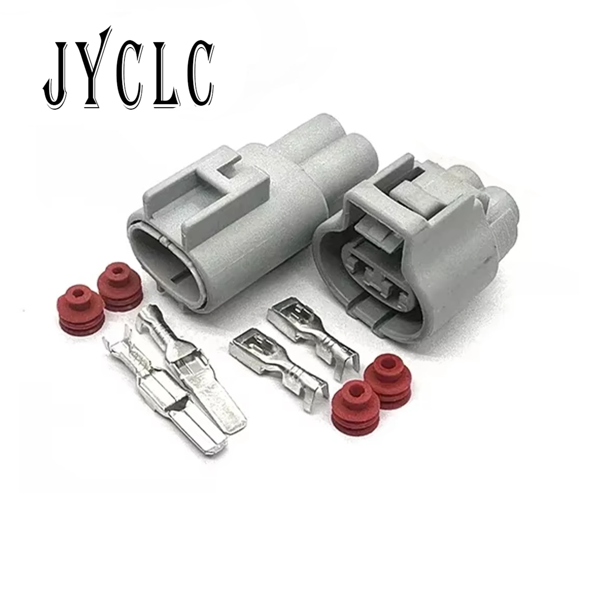 1 Set 2 Pin 4.8 Automobile Electronic Waterproof Fan Connector Brake Booster Pump Assembly Plug for Focus Mazda 176142-2 76143-6