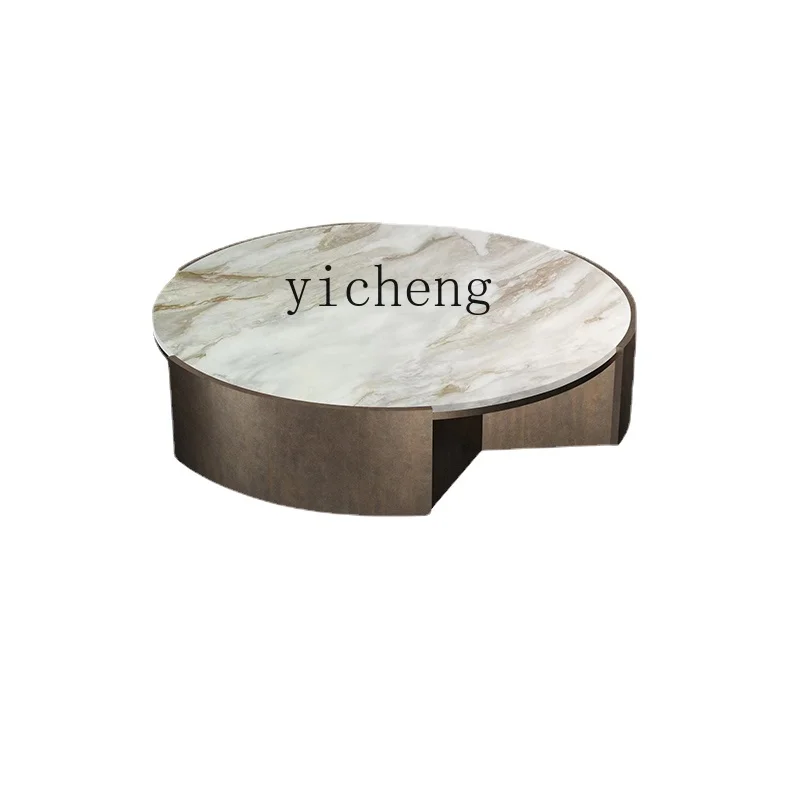 

Zc Modern Marble round Tea Table Home Living Room Tea Table