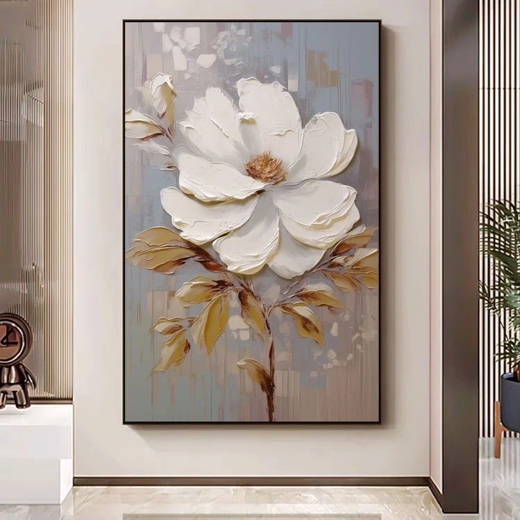 3D Abstract Mural Oil Painting Modern Style Flower Canvas Home Office Hotel Living Room Decoration