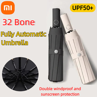 Xiaomi 32 Bone Fully Automatic Umbrella With Double Windproof Sun Protection Foldable Umbrella Suitable For Men And Women Adults