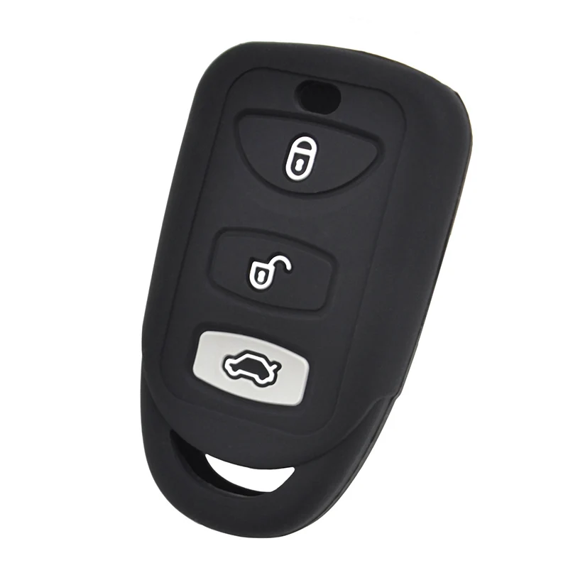 AX 3 Button Silicone Remote Key Cover For Hyundai Elantra Sonata Veloster For Kia Optima Sorento Rondo Spectra Forte Soul Rio