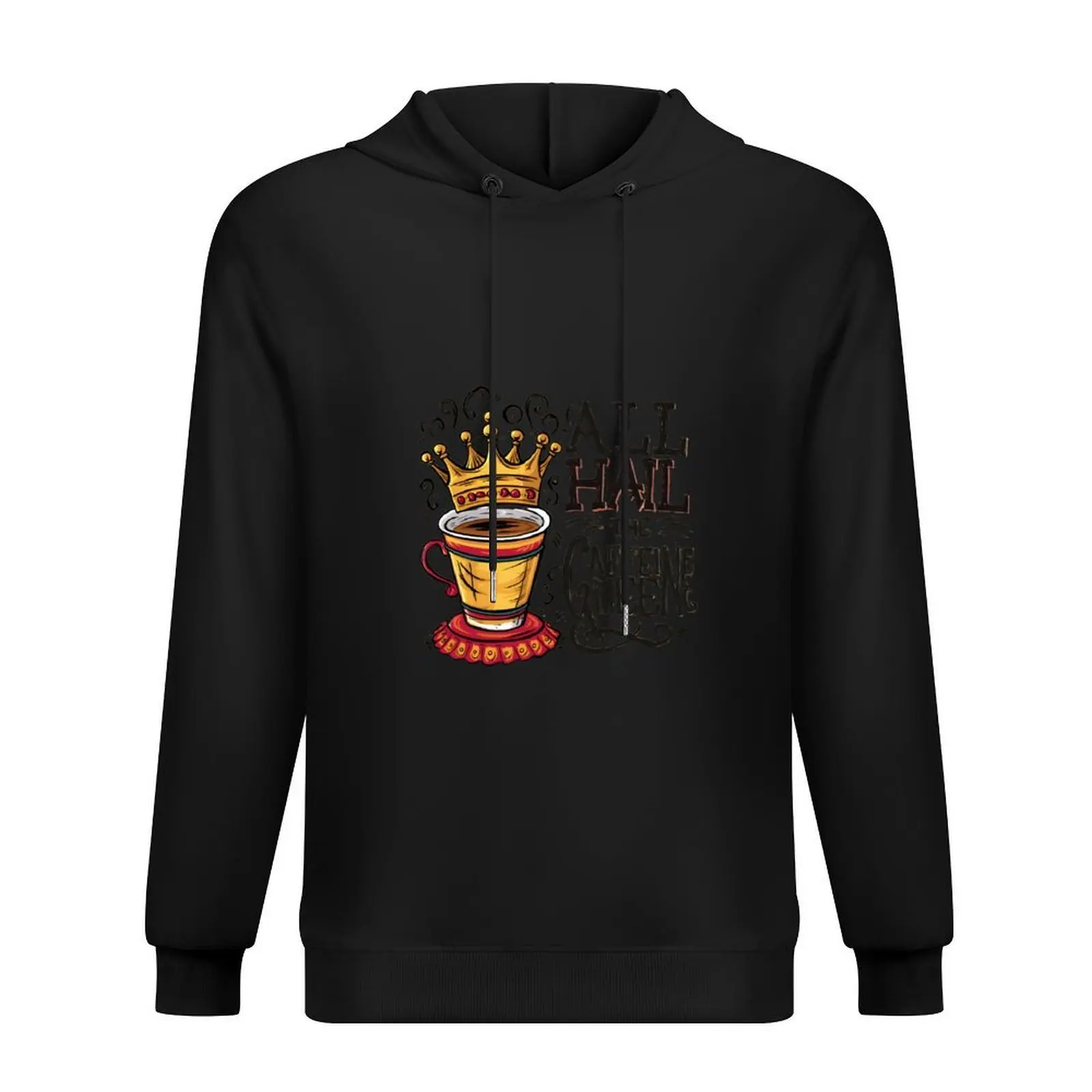 

Caffeine Queen. Hoodie korean autumn clothes aesthetic clothing men's sweat-shirt men clothing graphic hoodies