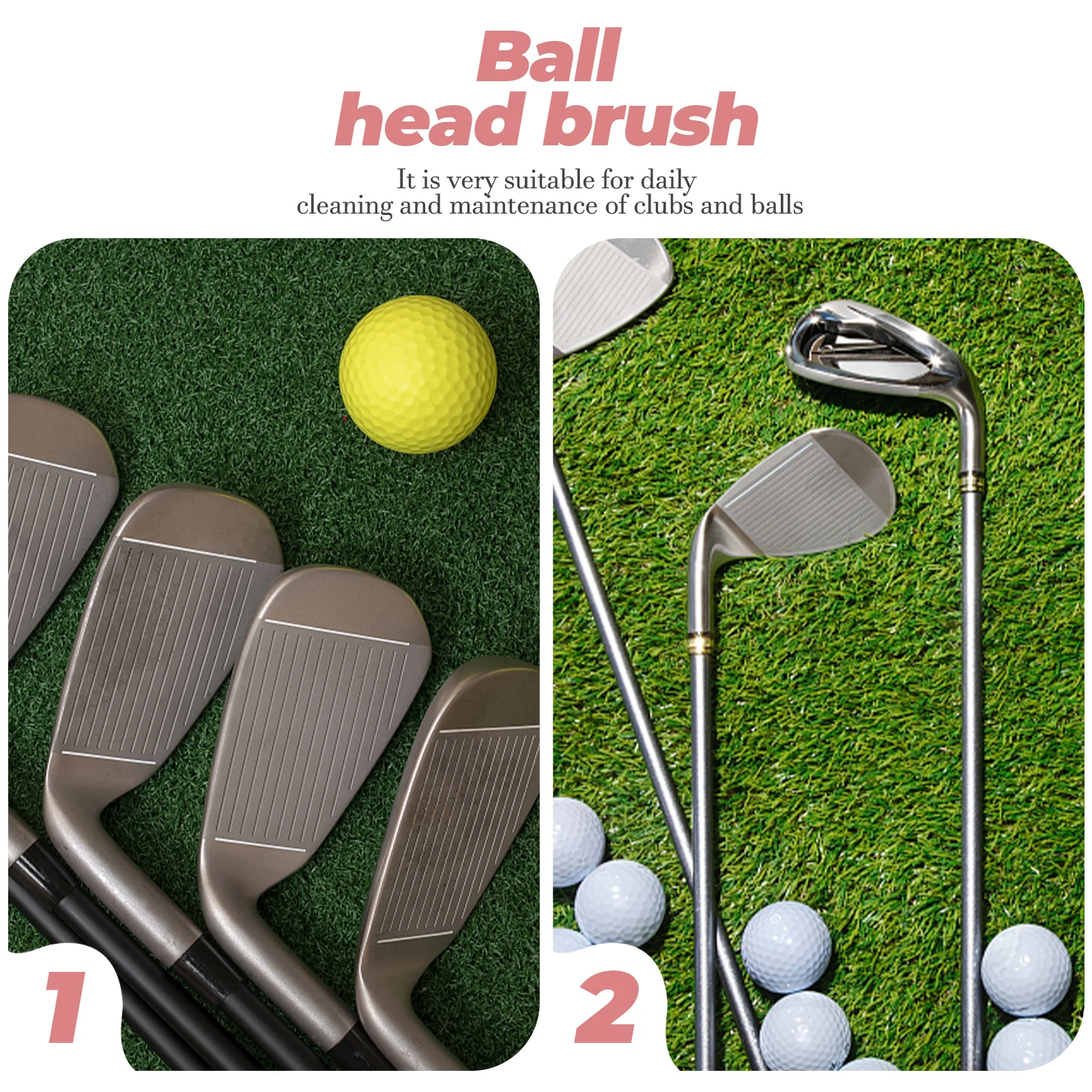 4 قطعة فرشاة تنظيف النادي 3 في 1 أداة تنظيف أخدود الجولف المتينة عملية لفرشاة تنظيف الأخدود للعناية بالكرة النادي
