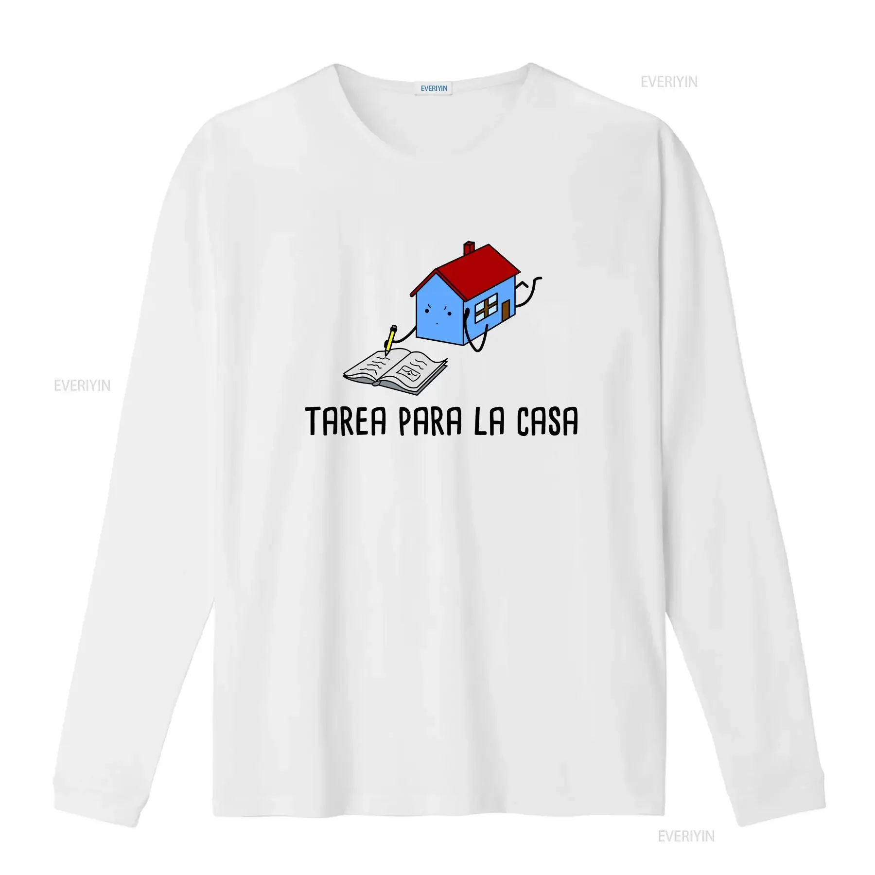 Tarea Para la Casa Cute Spanish T Shirt Camiseta Espanol Play on Words Cartoon in Funny Puns  vintage Washed homme Stretched