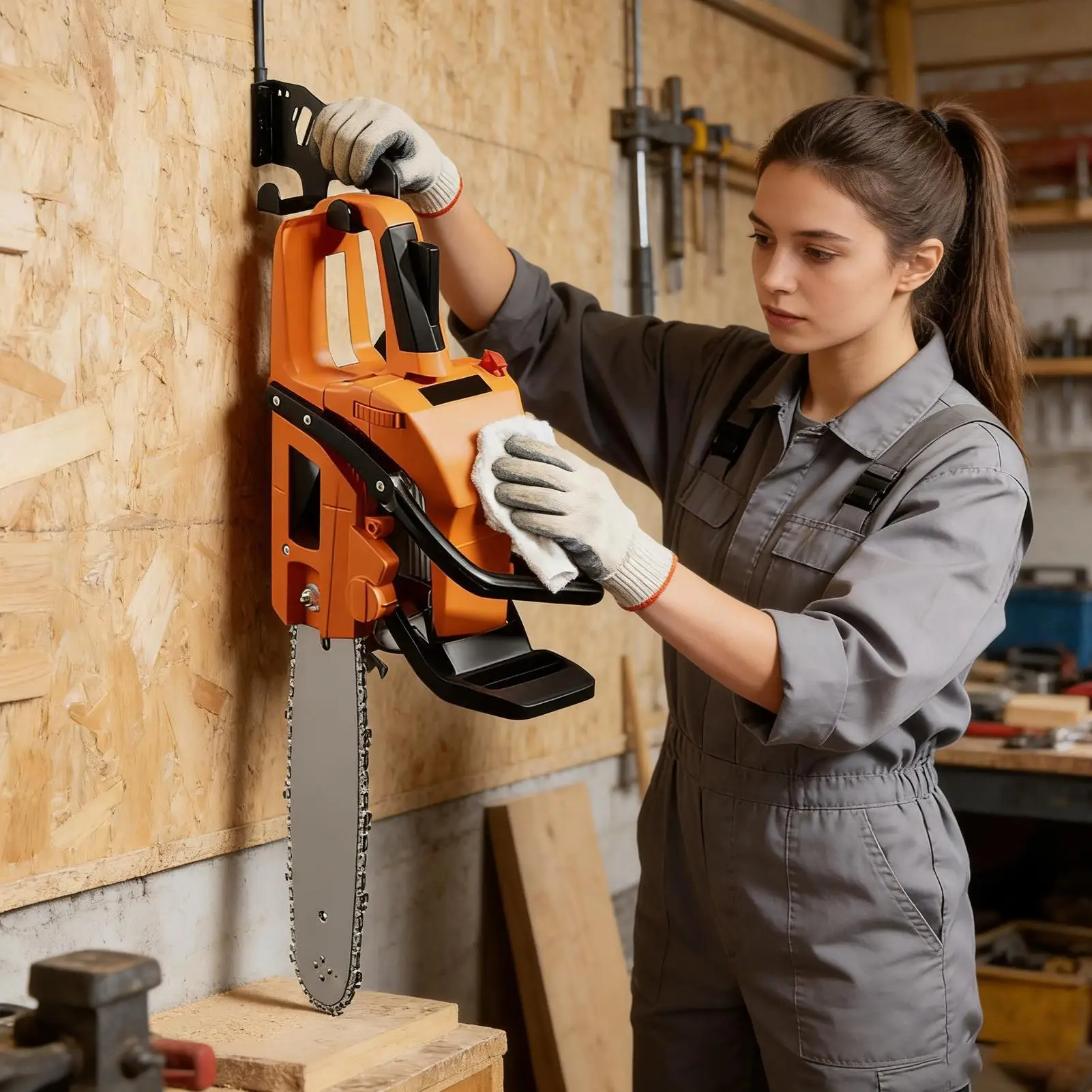 

Вешалка для бензопилы, настенная вешалка для пилы, сверхмощный крючок для бензопилы для гаража, сарая, мастерской, офиса, сарая, дома