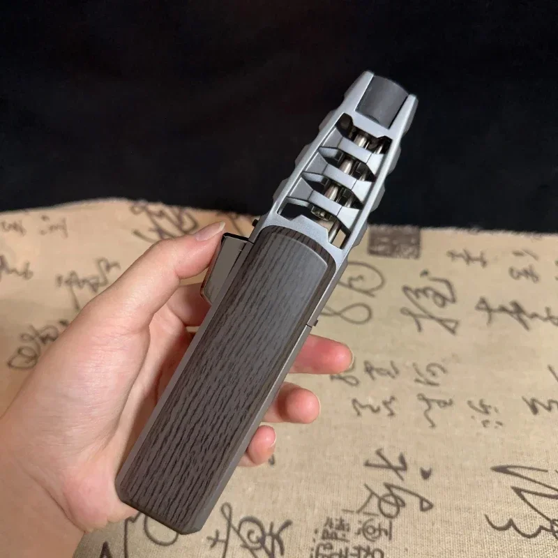 Jobon Kitchen BBQ Metal Windproof Cigar Big Jet Flames Fire Turbo Torch Fire Grinding Wheel Lighter Gas Lighters Men's Gift