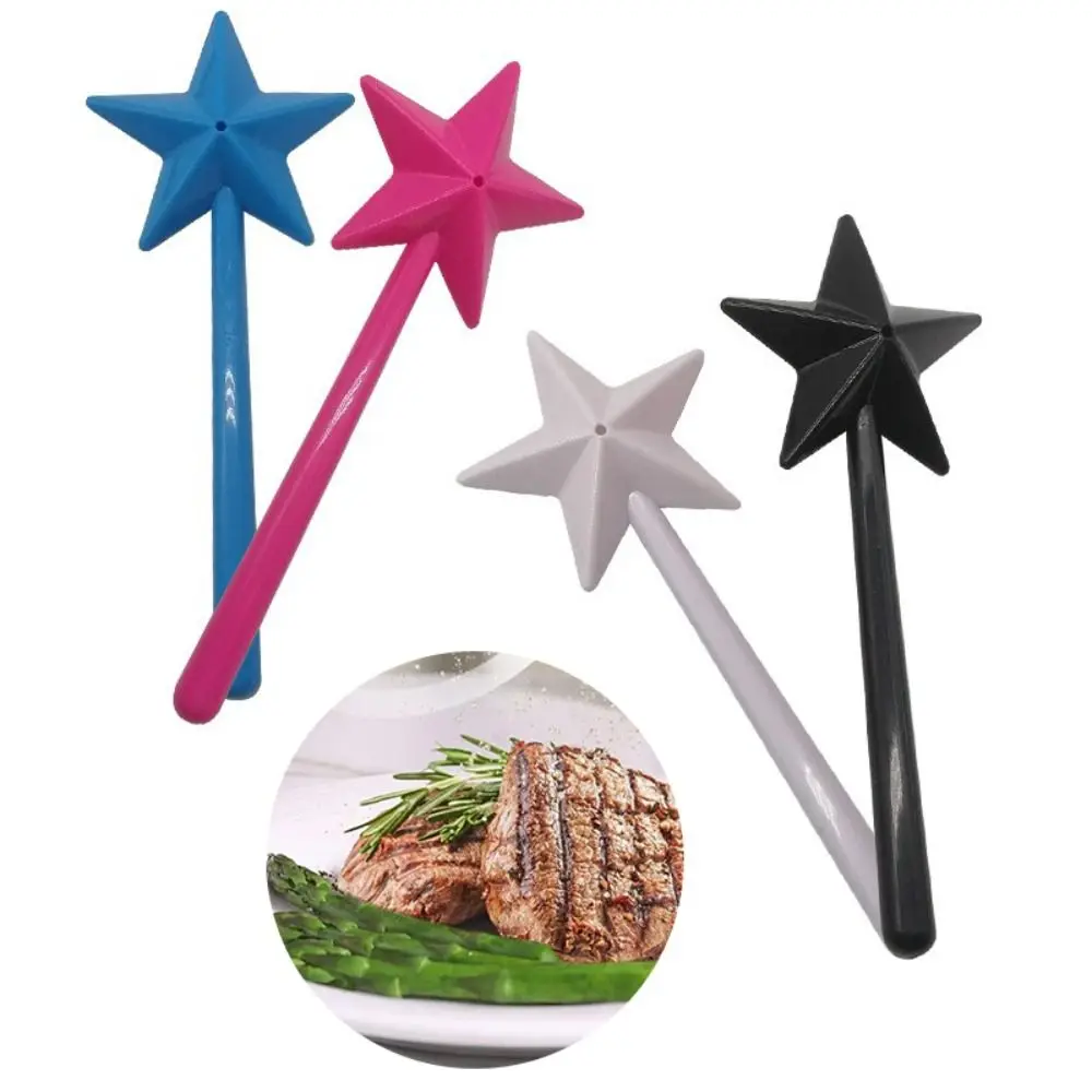 Portable Salt Pepper Shakers  Refillable Magical Star Wand Spice Dispenser Seasoning Shaker Set Kitchen & Dining BBQ Supplies