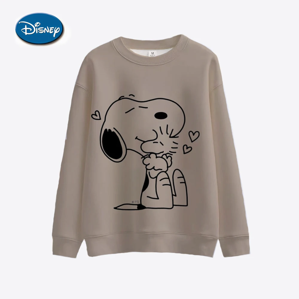 Snoopy Cartoon Anime Women\'s Hoodie Spring and Autumn Edition Women\'s Round Neck Hoodie 2024 New Casual Couple Sportswear Top