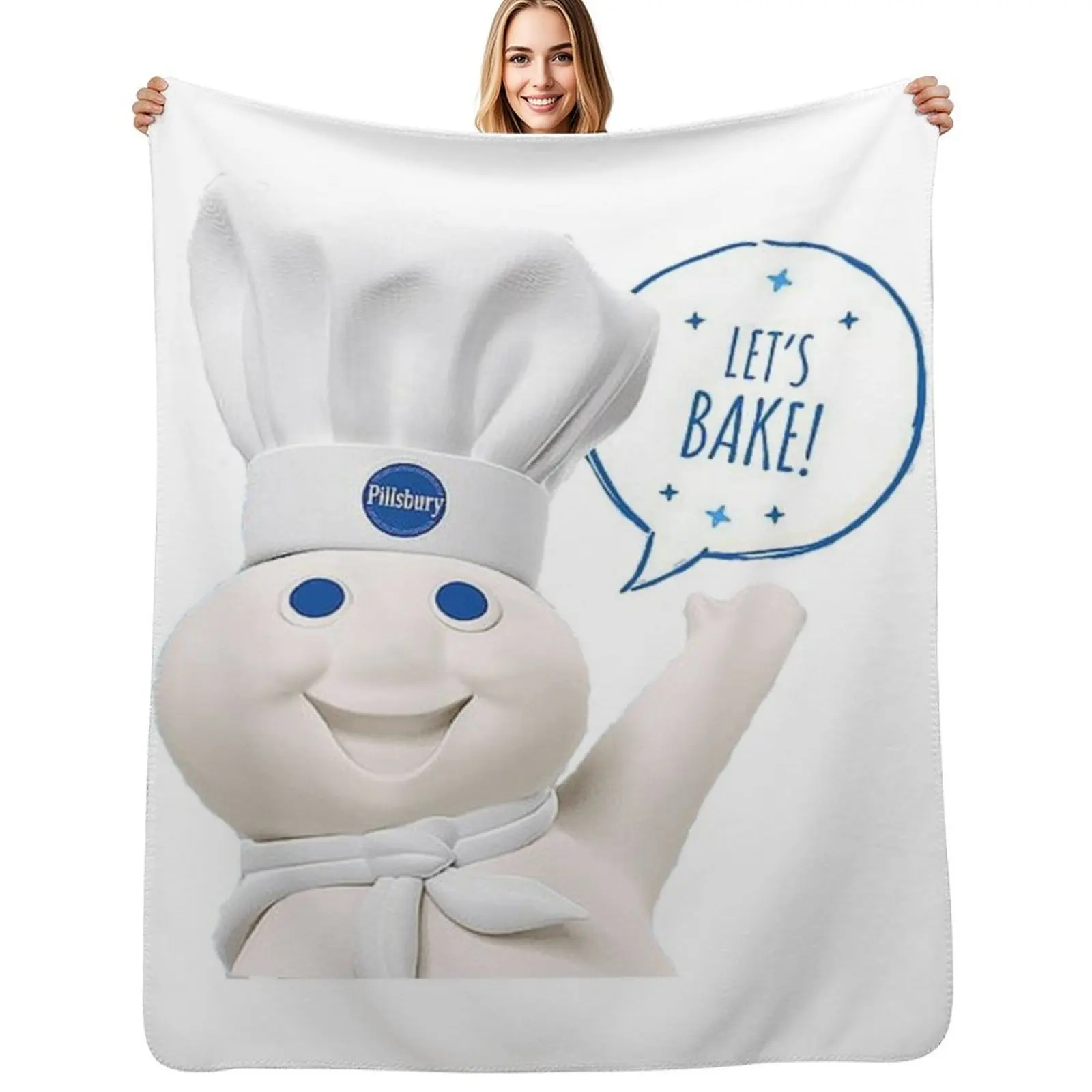 

Pillsbury Doughboy Throw Blanket Luxury Designer Shaggy blankets and throws Picnic Blankets