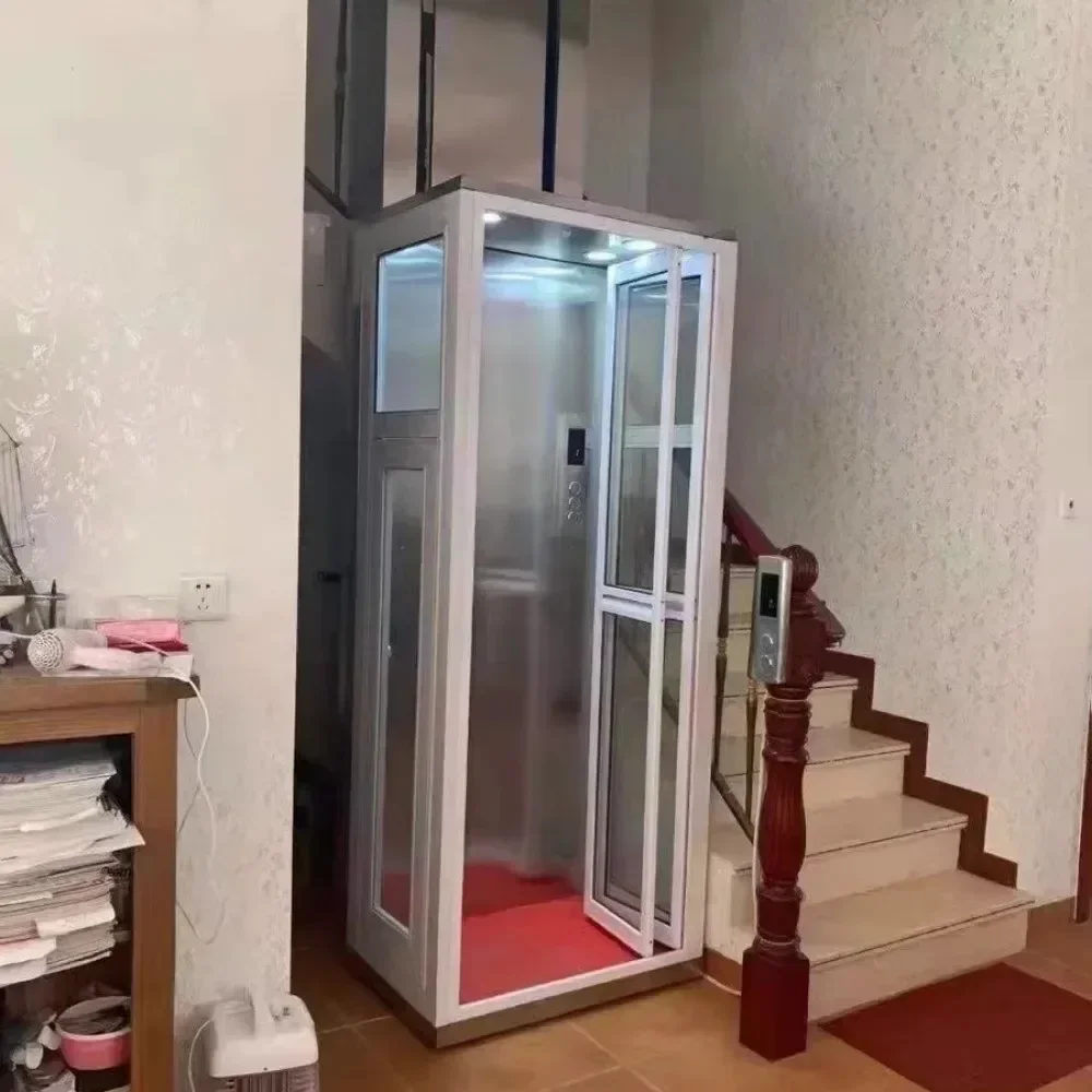 300KG 400KG  Home Passenger Elevator Glass lift  Hydraulic elevator lift freight lift sightseeing  cost-effective