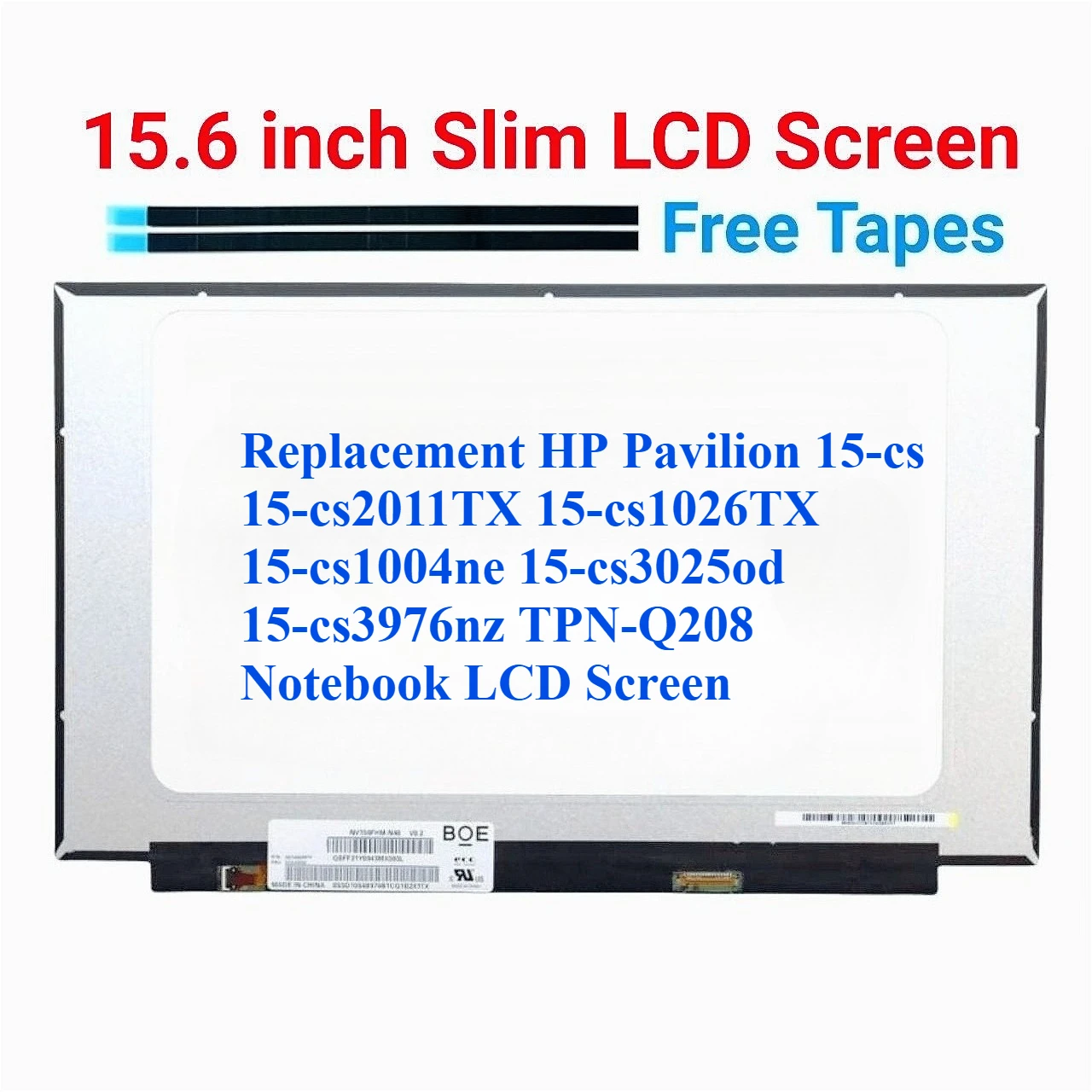 

Для HP Pavilion 15-cs 15-cs2011TX 15-cs1026TX 15-cs1004ne 15-cs3025od 15-cs3976nz TPN-Q208 ЖК-экран для ноутбука