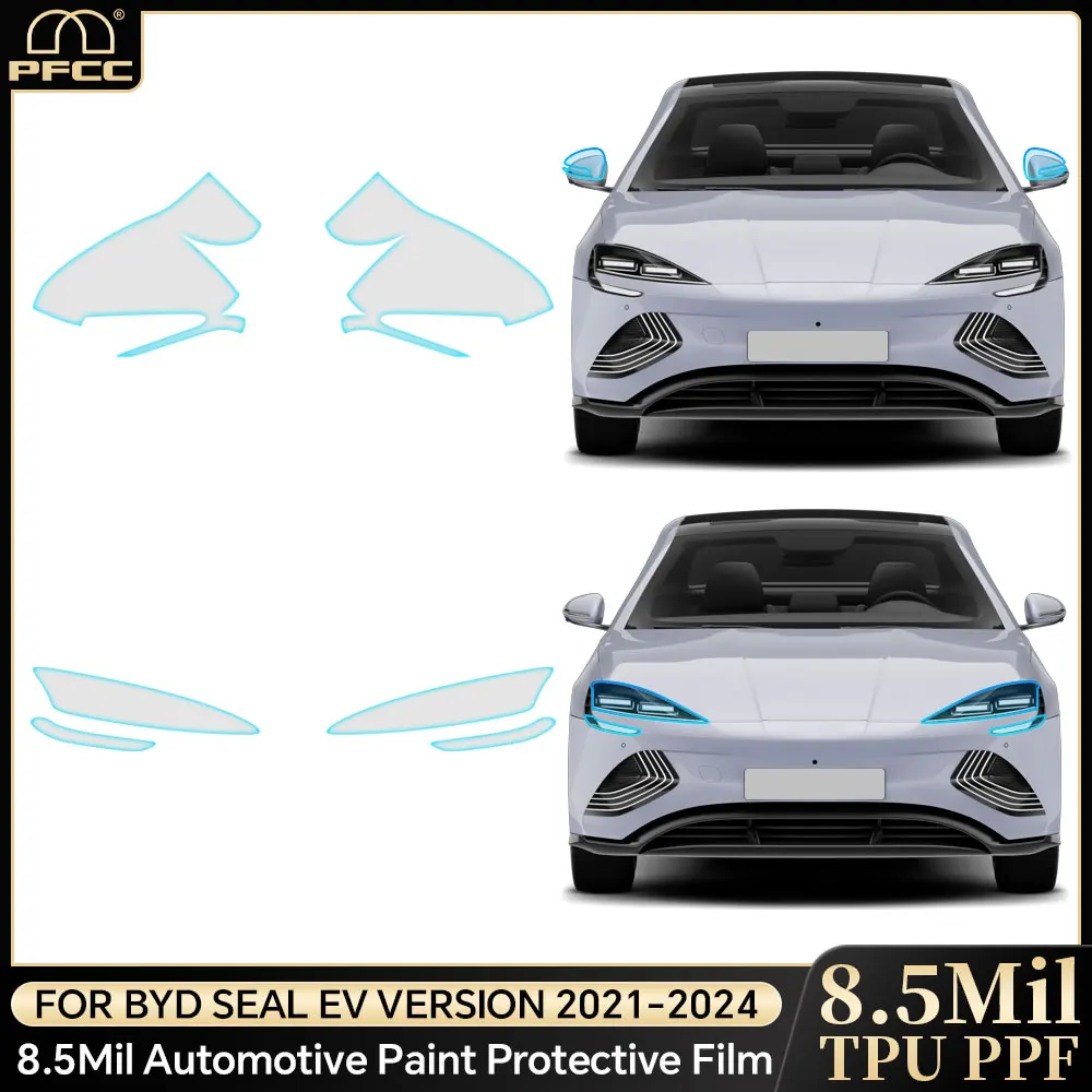 

Защитная пленка из ТПУ для фар заднего вида для BYD Seal EV версии 2021-2024, устойчивая к царапинам, предварительно вырезанная, прозрачная, устойчивая к PPF комплект