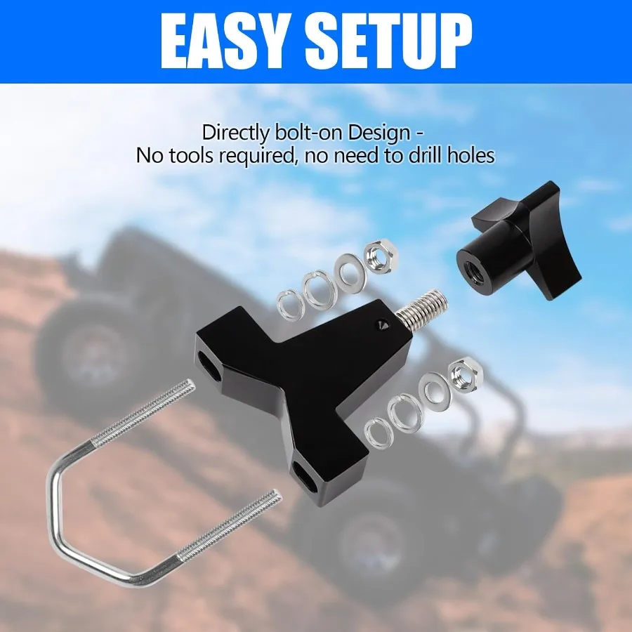 حامل مقبس عالي الرفع 12.5 حامل عالمي قابل للتعديل للمركبات والشاحنات الطرق الوعرة متوافق مع Polaris RZR مثالي لـ Trai #4