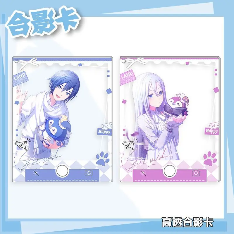 Yoisaki Kanade foto tarjeta Anime llavero Kaito hombres llavero para mujeres figura de moda creativa llavero acrílico colgante regalos