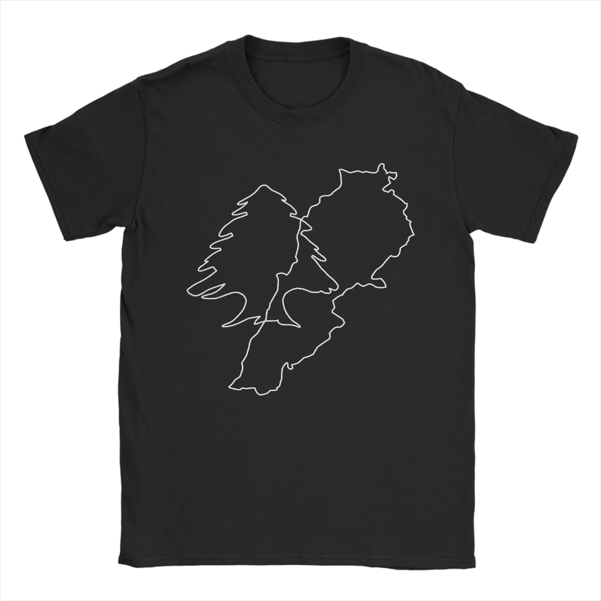 Men's Lebanon Flag Map Beirut   Cedar Tree Lebanese Heritage Design T-Shirts  100 Cotton Clothing Summer Short Sleeve T-Shirt