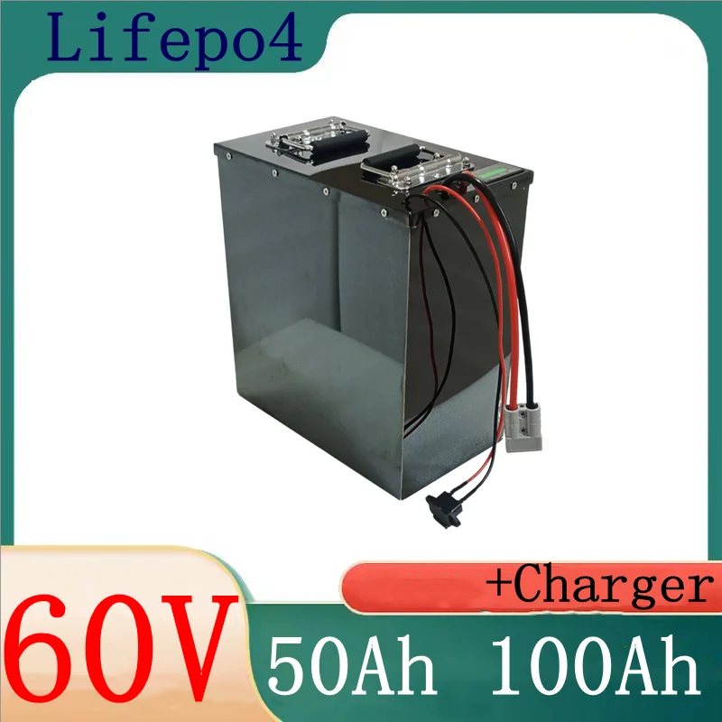 

60V 50Ah 100Ah LiFePO4 Battery Pack Built-in Bluetooth BMS Lithium Iron Phosphate For Solar Golf Cart RV Storage Boat