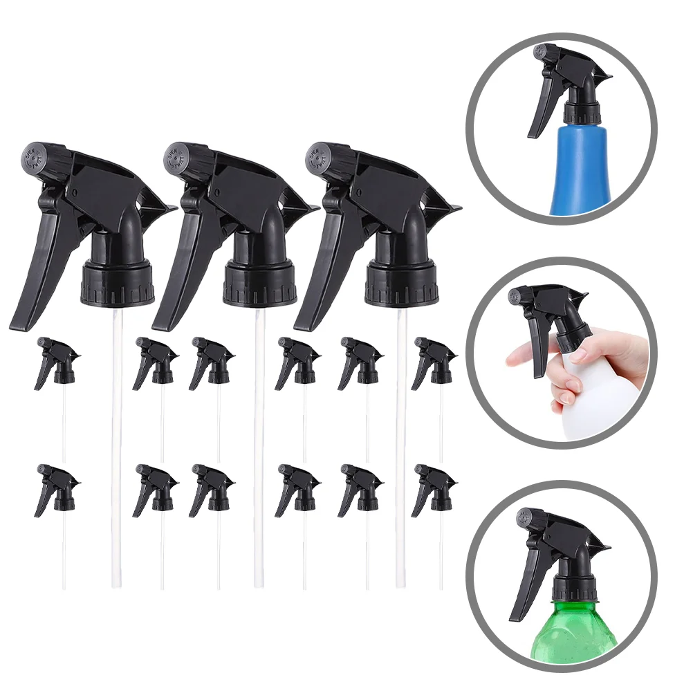 15 Pcs Premium PP Spray Nozzle Set Universal Fit for Plant Watering Air Freshener Hairspray Toner Spray Bottle Replacement