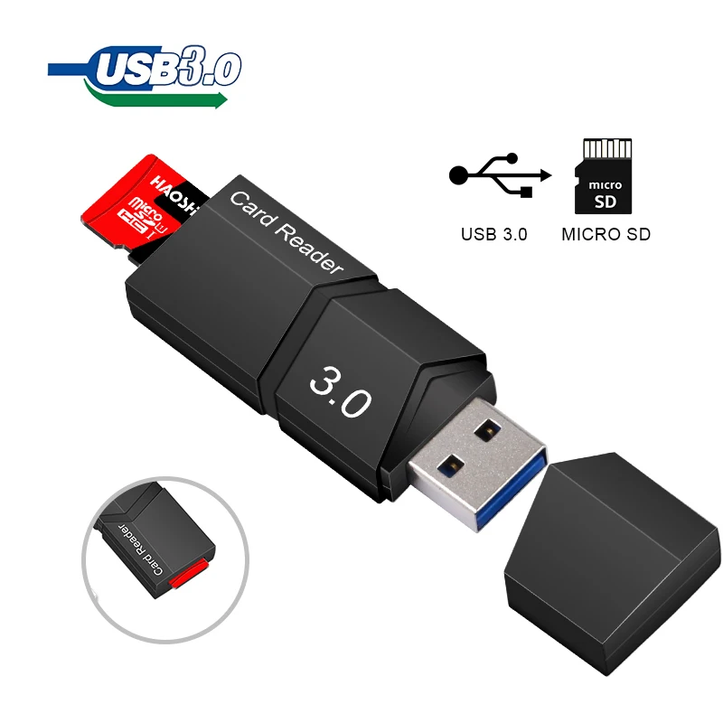 High quality Micro SD Card Reader 3.0 USB High Speed reader TF Card Memory Card Reader for Laptop SH Mobile Converters