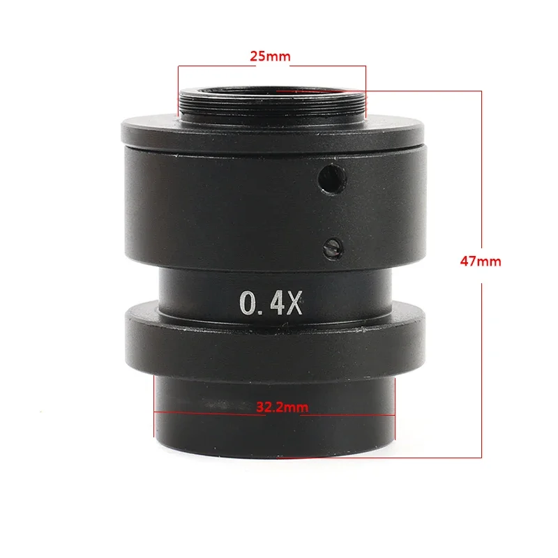 0.4X 1X Industry Mono Lens Zoom C Mount Adapter Lens For 0.7X-5X Adjustable Magnification Continuously Variable 200X 500X Lens