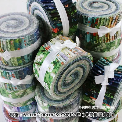 Jelly Roll Fabric, Roll Up Cotton Fabric Quilting Strips, Patchwork Craft Cotton Quilting Fabric