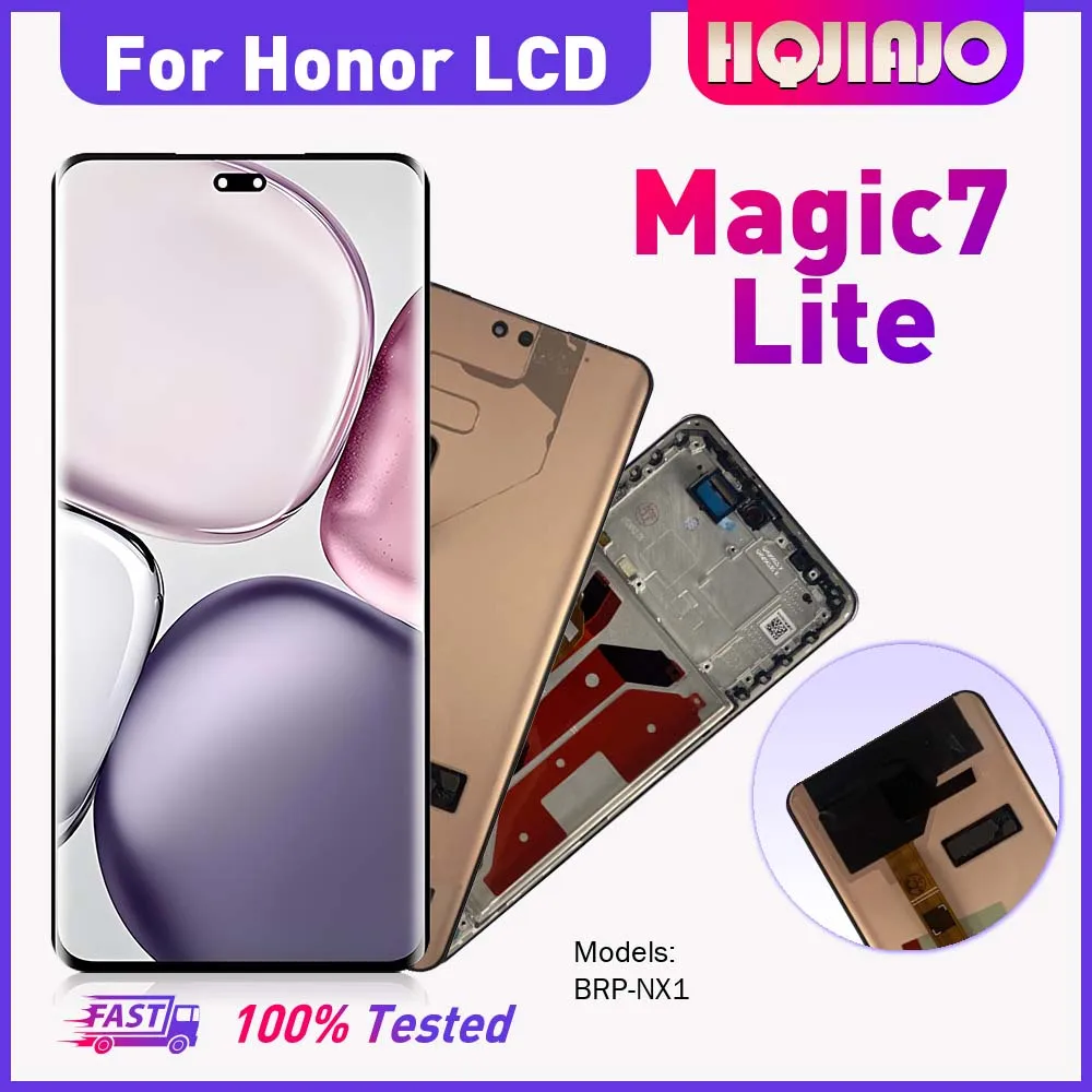 6.78'' AMOLED LCD Display Touch Screen Digitizer For Honor Magic7 Lite BRP-NX1 Replacement Part Assembly for Mobile Phones