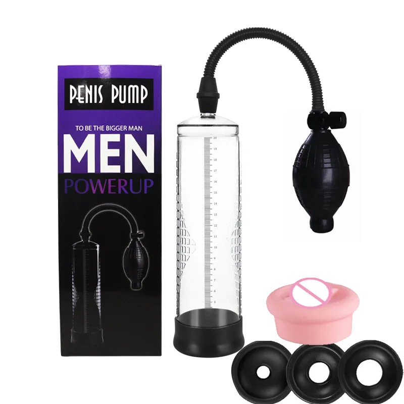 Penis Pump Vacuum Pump for Penis Enlargement Male Enhancement Erection Dick Cock Pump Masturbator Penis Trainer Adult Sex Toys