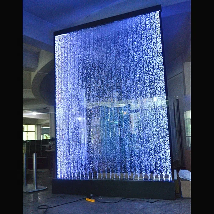 customized wedding decoration led colour changing glowing waterfall bubble wall