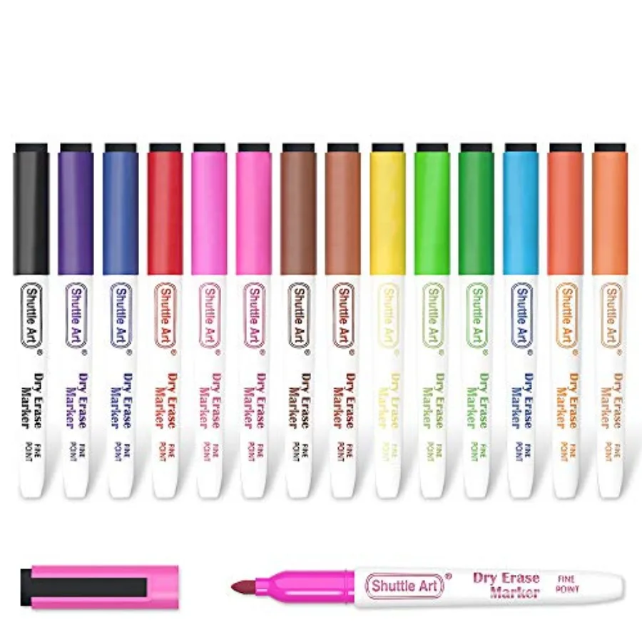 

Dry Erase Markers, Magnetic Whiteboard Markers with Erase, Fine Point Perfect For Writing on Whiteboards, Dry-Erase Boards, Mir