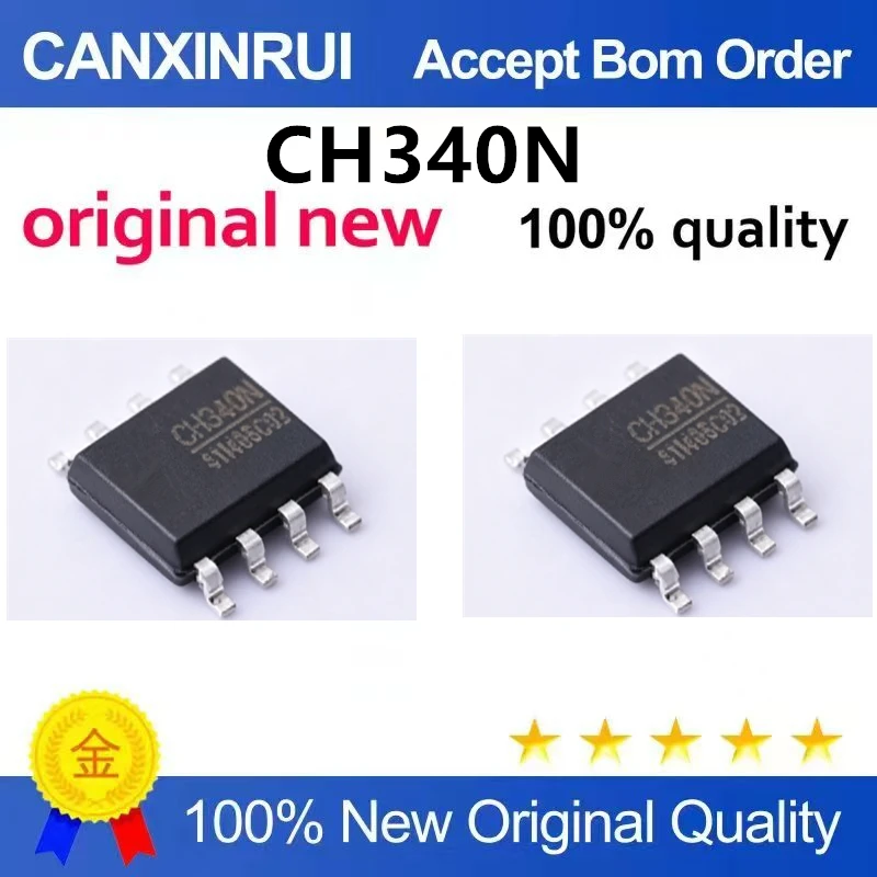 (5pcs-10pcs)Original genuine patch CH340N SOP-8 USB to serial IC chip with built-in crystal oscillator