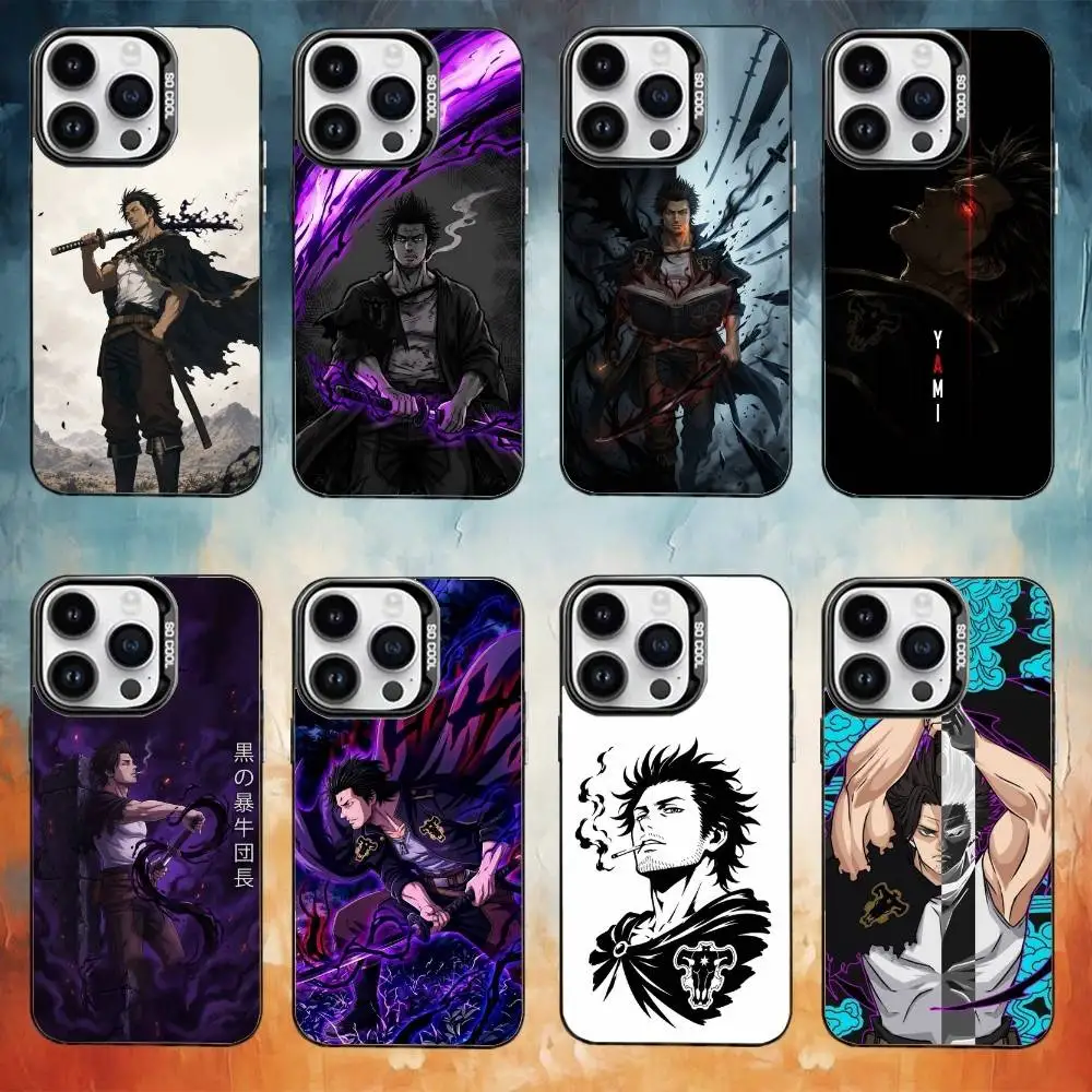 Black Clover Y-Yami Phone Case For iPhone 17 16 15 14 13 12 11 Pro Max Plus Silver candy Matte Cover