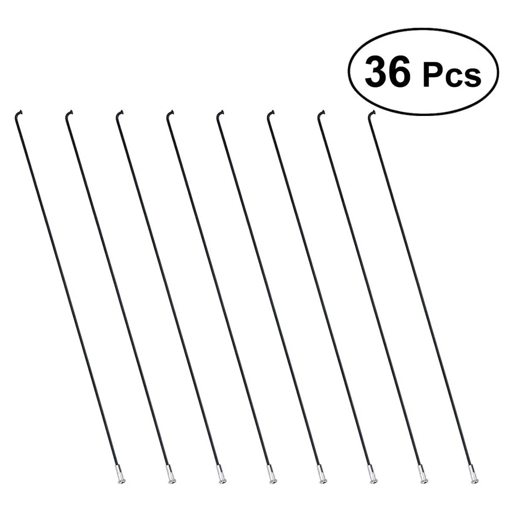 اكسسوارات الدراجة الدراجة الجبلية السوداء 26 بوصة 170 مللي متر-290 مللي متر 700C عجلات دراجة المتحدث المتحدث الحلمات دورة المتحدث الفولاذ المقاوم للصدأ #5