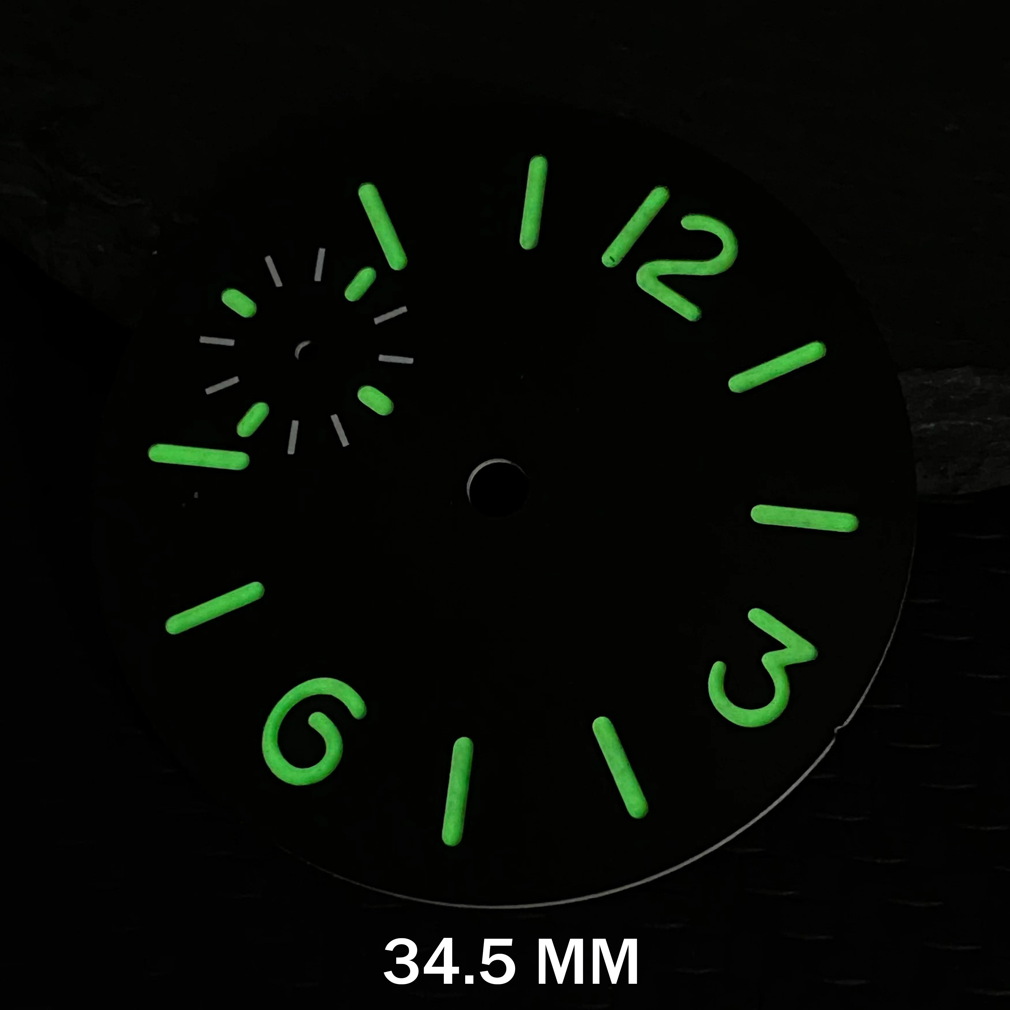 Watch Dial 34.5mm/36mm Face for ETA6497/ ST3600 Movement Watch Green Luminous Accessories Modified Replacement Watch Dial ﻿