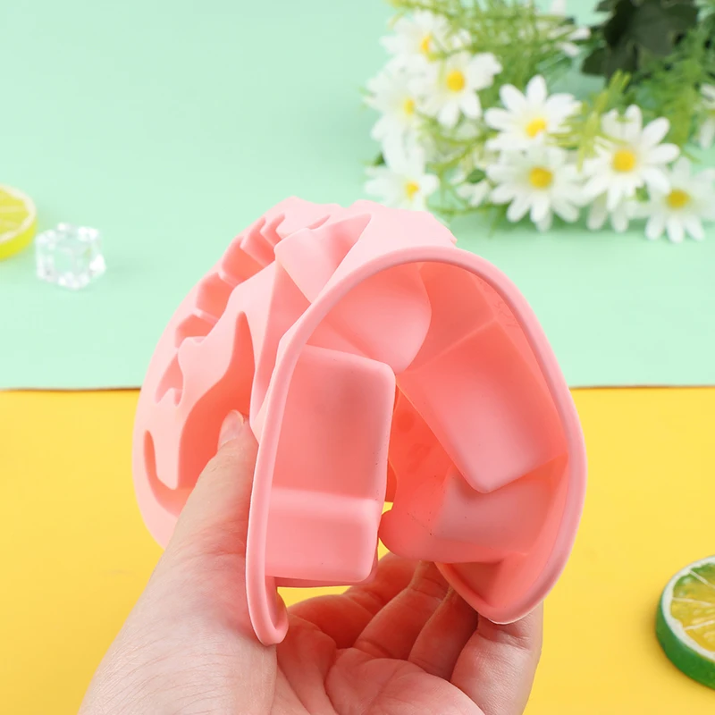 1Pc 8 Cavity DIY Dinosaur Cake Decor Candy Cookies Silicone Mold Dinosaur  Jelly Baking Tool Candle Soap Mould Ice Tray Kitchen