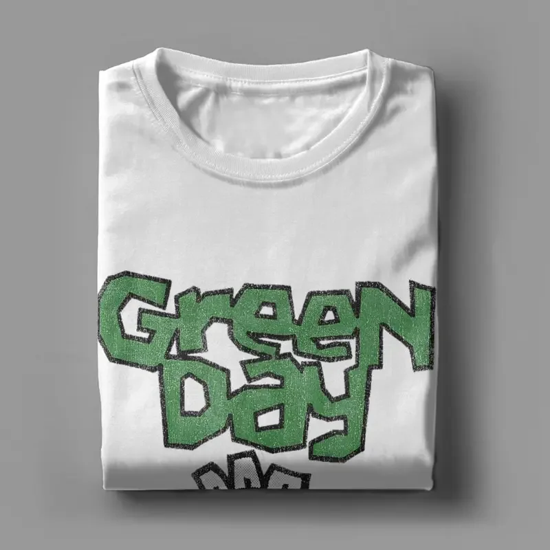 Y2K Green Days Flower Pot T Shirts Men Cotton Funny T-Shirt Round Collar Fresh Dookie Saviors Hip Hop Tees Short Sleeve Size