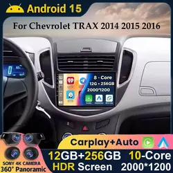 For Chevroet Tracker 3 TRAX 2013 2014 2015 Android 15 Multimedia Car Player Radio GPS Video Navigation Carplay Auto Screen