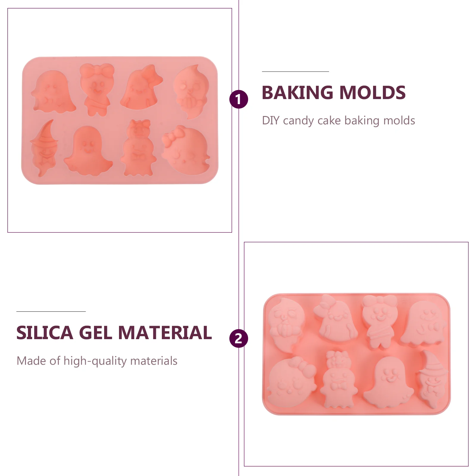 

Silicone Baking Mold Ghost Shaped Pumpkin The Circle Cake Pan Silica Gel Interesting