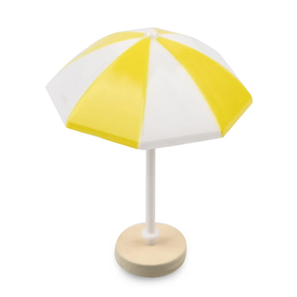3 Color Beach Sun Umbrella Miniature PVC Landscape Bonsai Fairy Ornament Dollhouse Micro Landscape Decoration