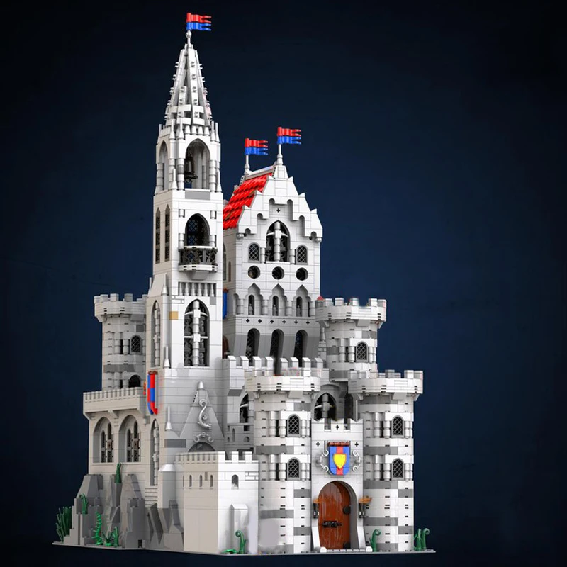 NEW 3939PCS MOC European medieval Street View King's Castle model DIY creative ideas Retro childToy BirthdayGift building blocks