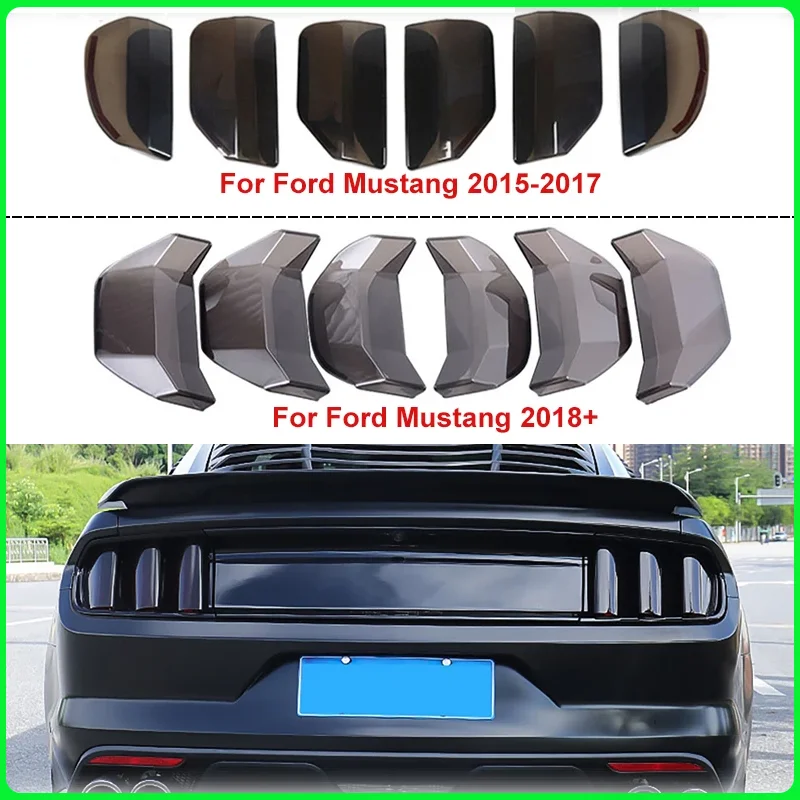 

6pcs/set ABS Car Rear Tail Light Lamp Decoration Cover Trim Stickers For Ford Mustang 2015 2016 2017 Taillight Cover Accessories