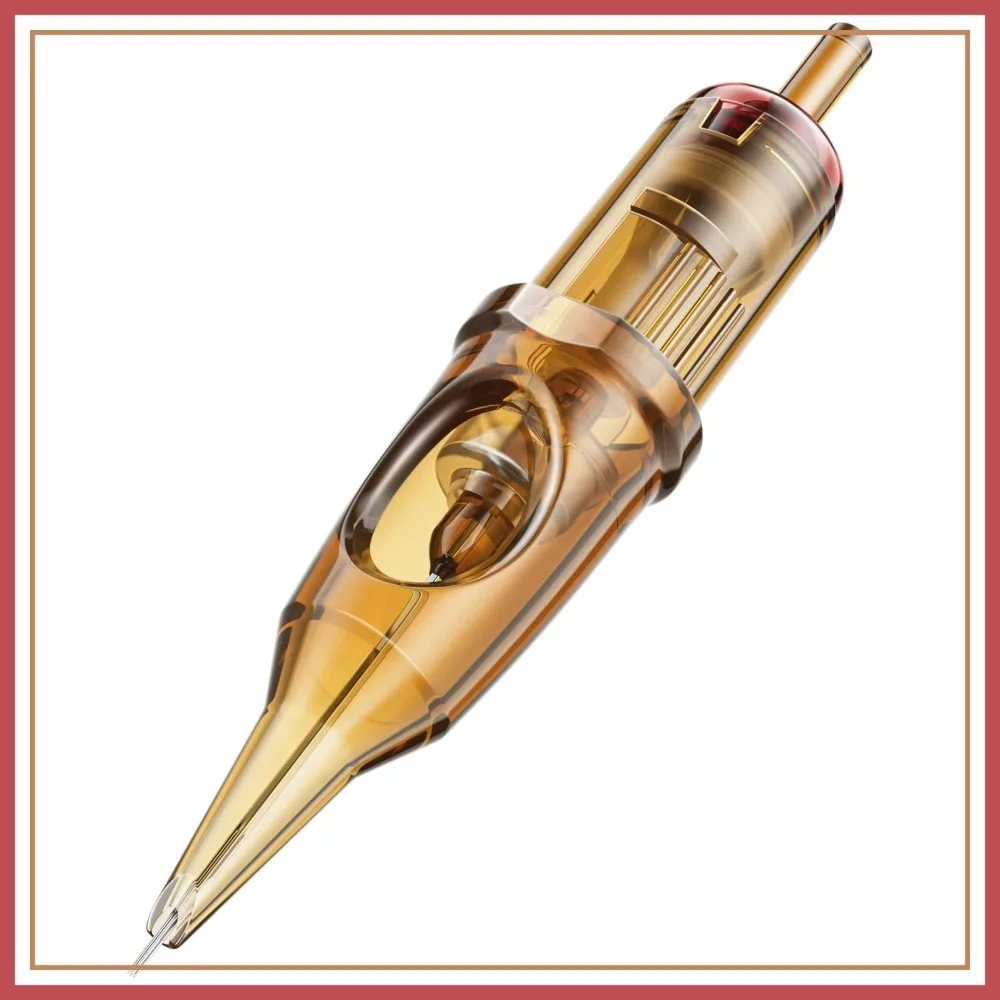

20Pcs Tattoo Cartridge Needles, Long Taper, Disposable, Full Membrane, Bugpin, #12 Round Liner 1211RL