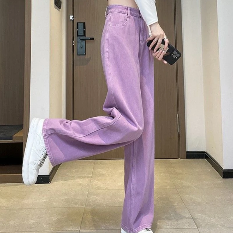 2023 Autumn and Winter New Women Trousers Loose Casual Jeans High Waist Slimming Wide Leg Pants Fashion Straight Pants